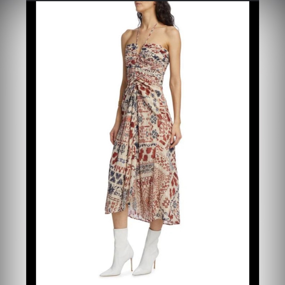 Bohemian Strapless Midi Dress